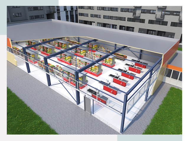 Строительство магазинов в Воткинск от 622 руб. за м²