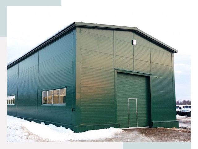 Двускатные ангары в Воткинске