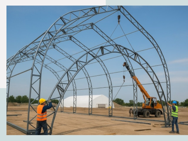 Монтаж ангаров в Воткинске от 622 руб. - Надежно и быстро